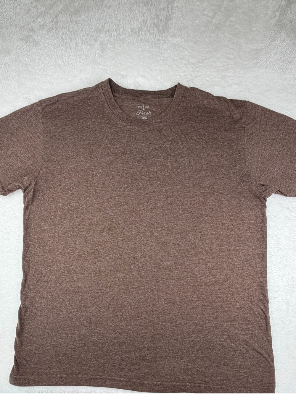 fresh Men's Short-Sleeve Crew T-Shirt in Brown Heather